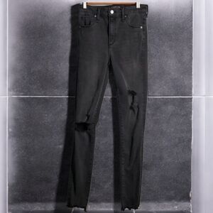 Abercrombie & Fitch size 0L 0 Long Grunge black Simone high rise super skinny